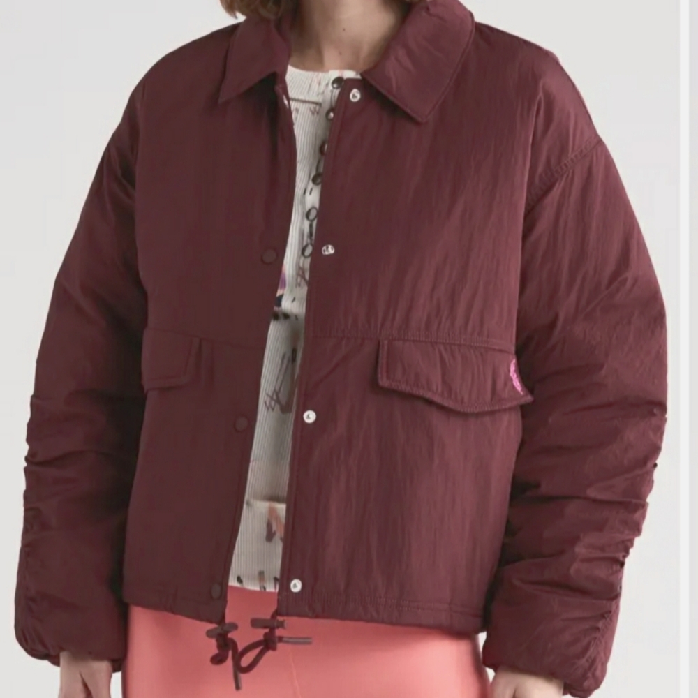 FREE‎ PEOPLE MOVEMENT JACKET (Size L) Color: wine  NWOT